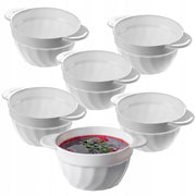 Set di 6 ciotole da zuppa KADAX da 650 ml, bianche.