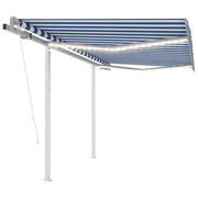 TendaAutomatica con Sensore Vento e LED 3x2,5 m Blu Biancacod mxl 104297