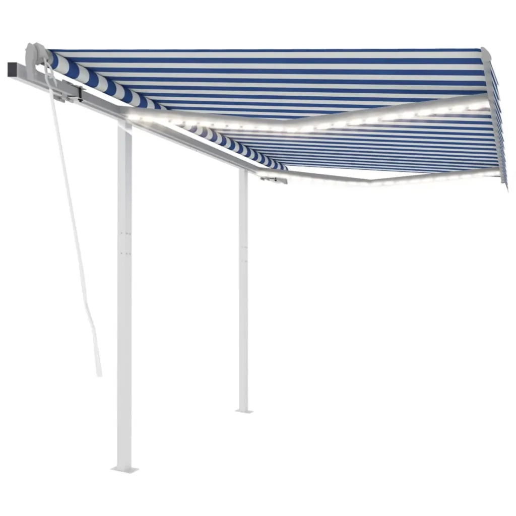 TendaAutomatica con Sensore Vento e LED 3x2,5 m Blu Biancacod mxl 104297
