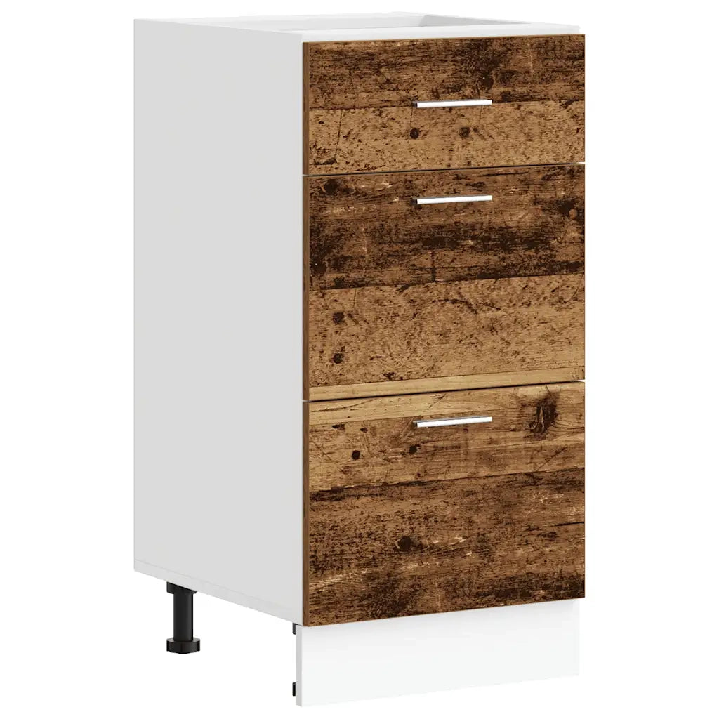 vidaXL Armadio Inferiore “Lyon” Legno Antico 40x46x81,5 cm