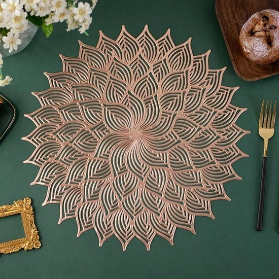 Tavoliere Ronde 38 cm - Lavabile - Resistente al Calore - Antiscivolo - PVC - Adatto per Festa/Cucina - Tavoliere da Tavolo