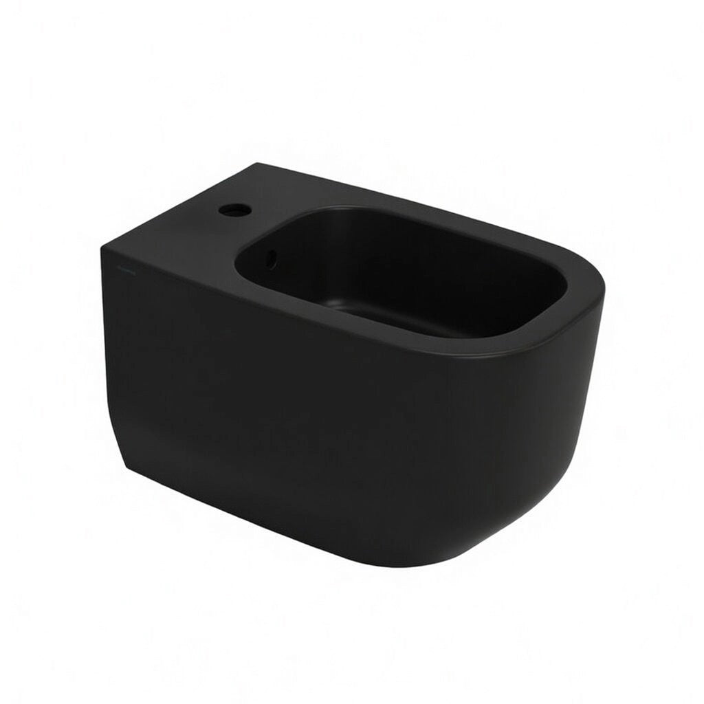 Sanitari sospesi WC e Bidet in Ceramica Copriwater soft-close Ceramiche Dolomite serie ALBA - Nero Opaco