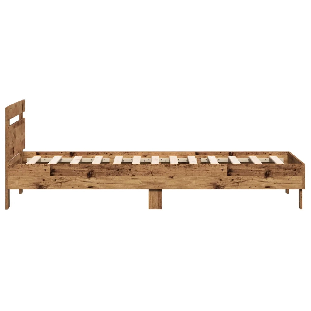 Struttura letto con testata Legno antico 80 x 200 cm 8009017