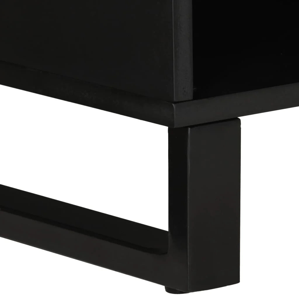 Mobile TV multimediale scaffale TV credenza mobile TV sala da pranzo soggiorno camera da letto 100 x 33 x 46 cm legno di mango e marrone ingegnerizzato 02_0025449