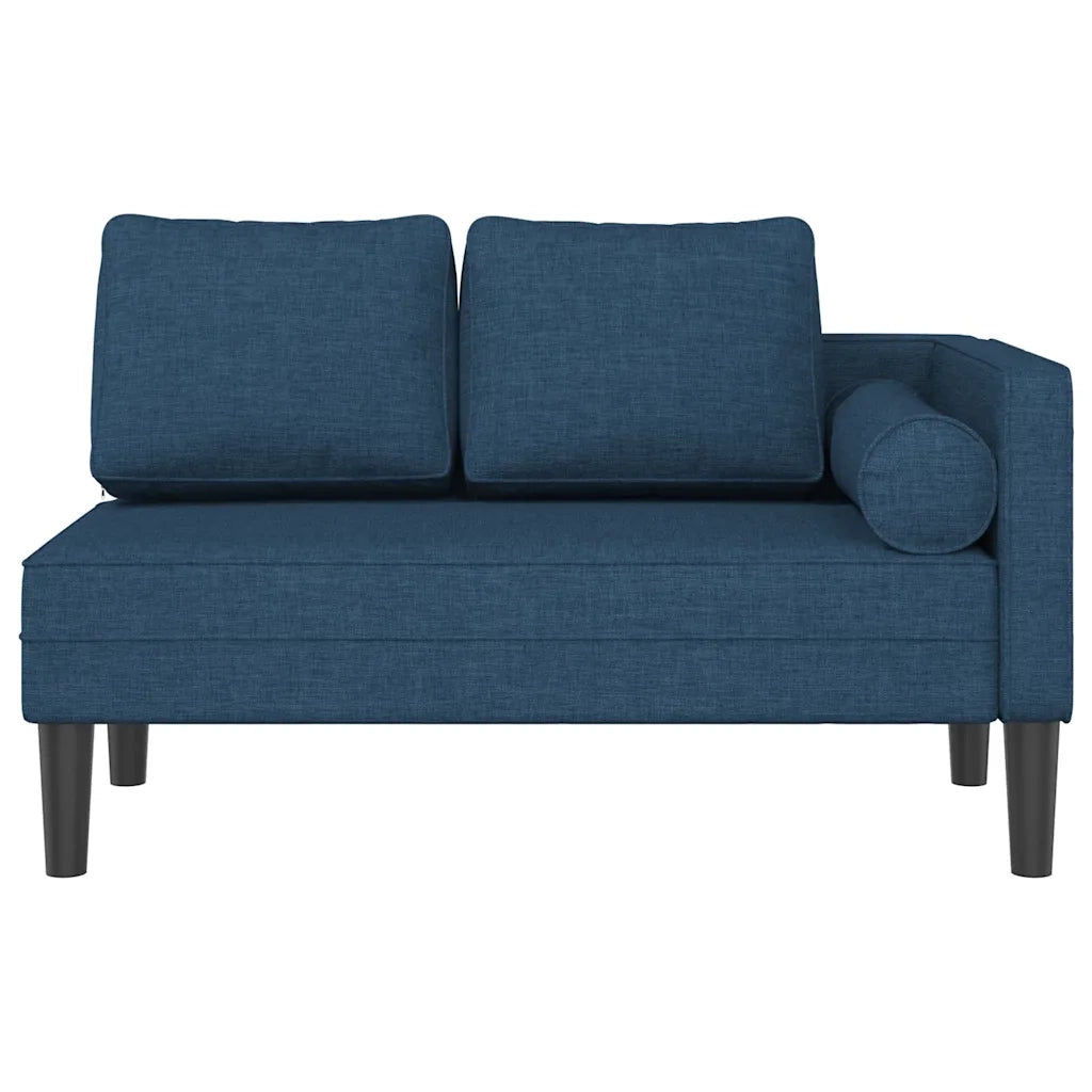 Chaise Longue con Cuscini Blu in Tessuto CFW8611052