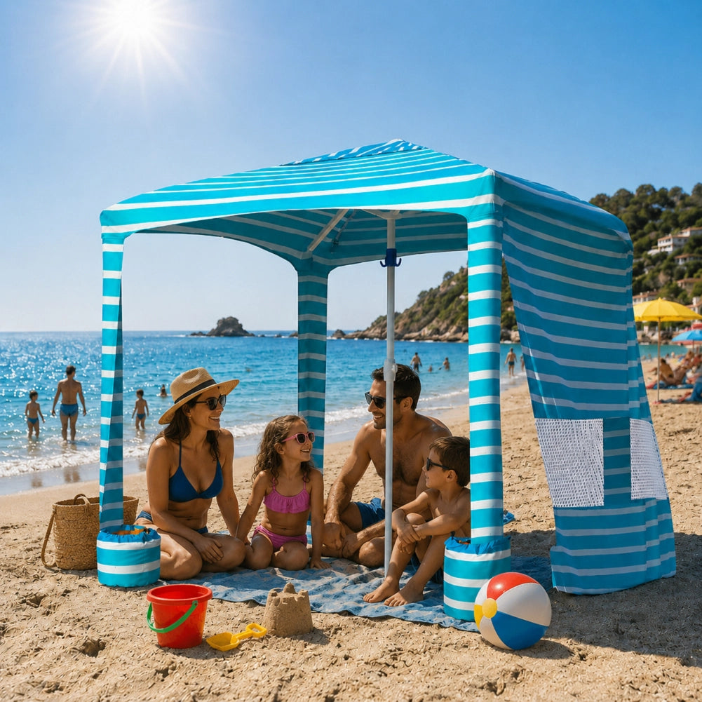 Ombrellone Gazebo per Spiaggia cm 173x173 Comfort, protezione e stile in riva al mare
