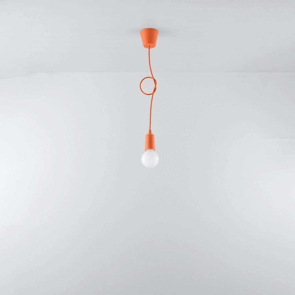 Lampada a sospensione DIEGO 1 arancione