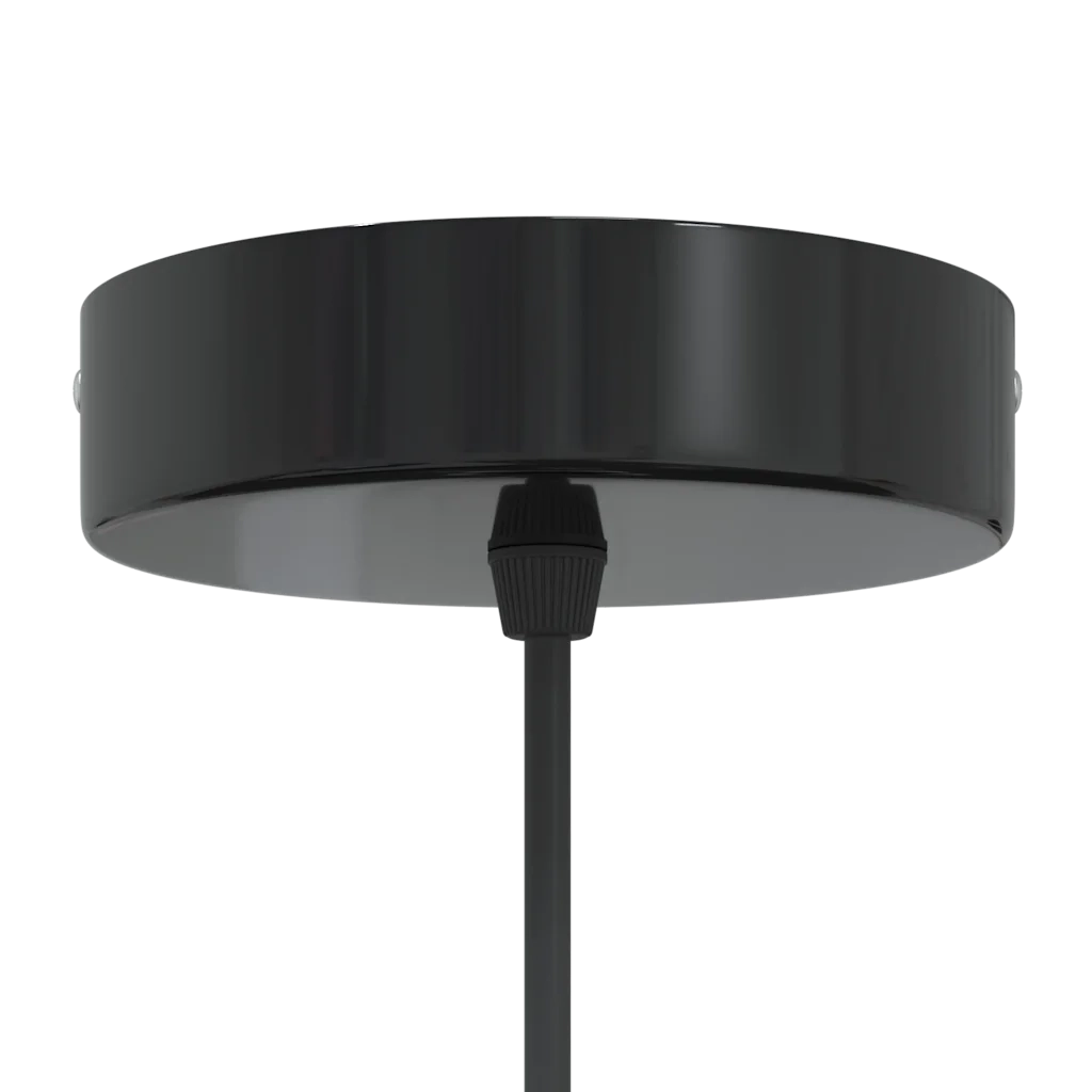 Lampada a Sospensione Regolabile E27 Nero Lucido ?22 cm Metallo CFW5282380