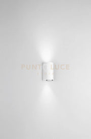 APPLIQUE ZENO ROUND BIANCO 2 LUCI ATTACCO GU10 IP65 BIEMISSIONE