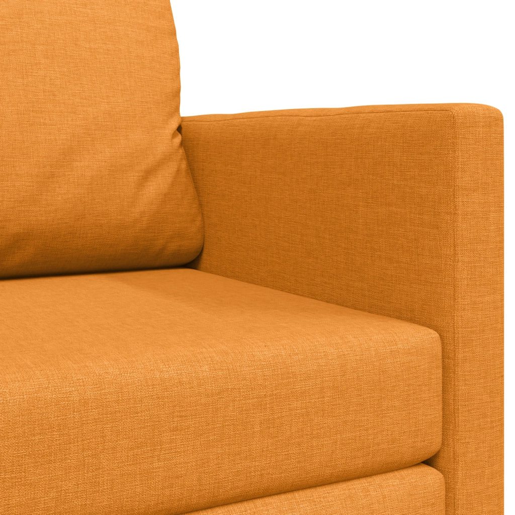 Divano letto a pavimento 2 in 1 Giallo Scuro 124x71x78 cm Tessuto