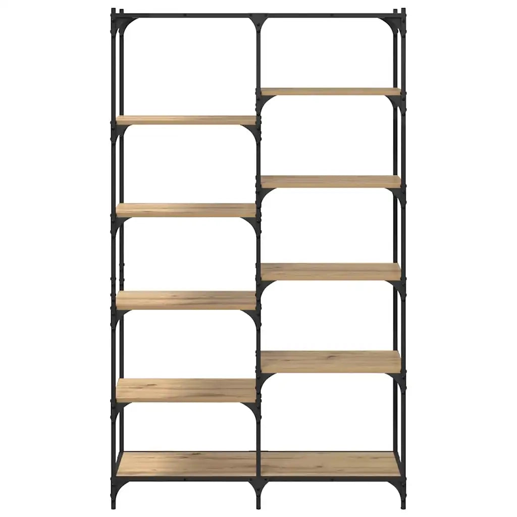 Libreria-Scaffale per Libri-Mobile di Stoccaggio rovere artigianale 100 x 32 x 170 cm Legno multistrato