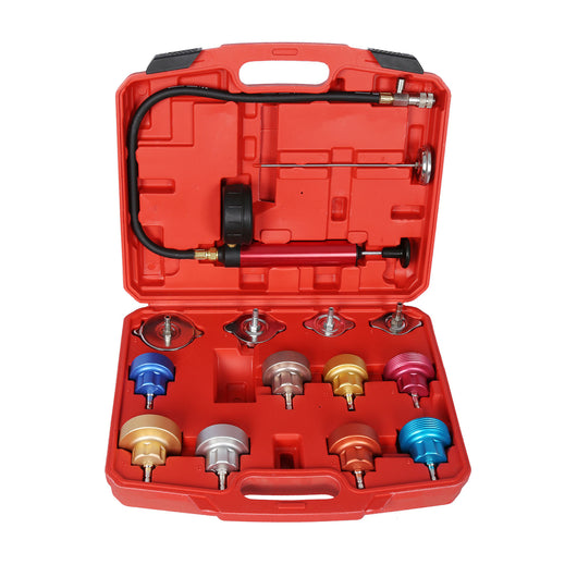 Set universale 14 pezzi per sistema di raffreddamento Tester radiatore auto