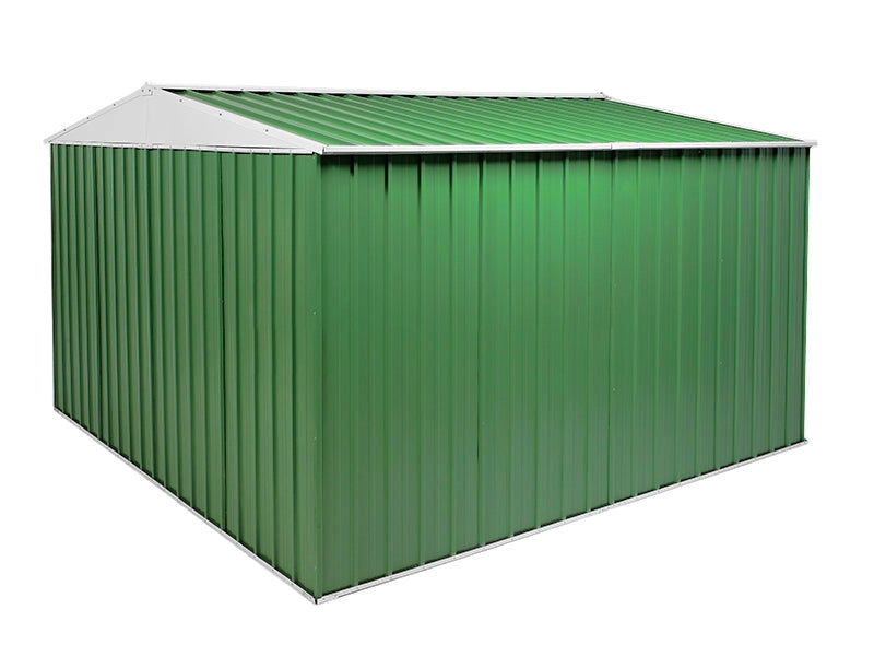 Casetta Box da Giardino in Lamiera di Acciaio Porta Utensili 360x345x212 cm Enaudi Verde