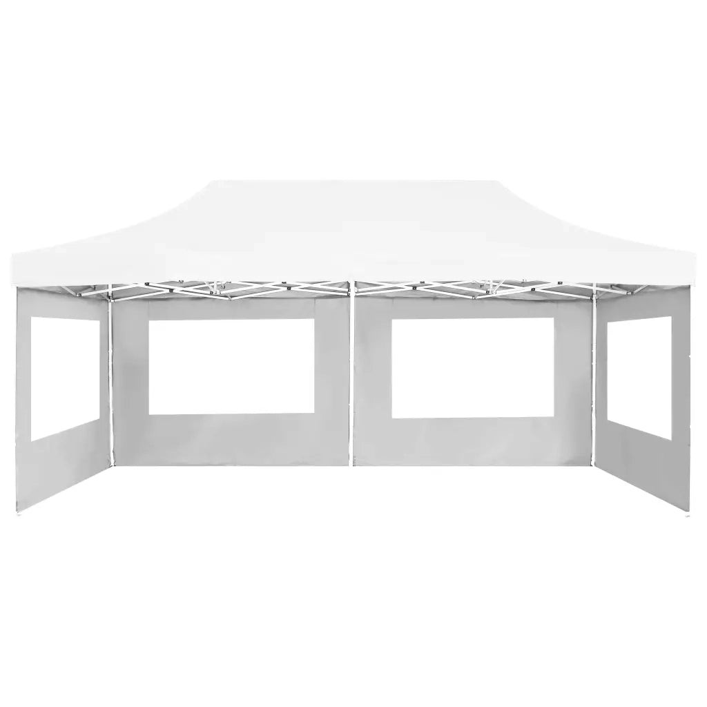 Gazebo Professionale Pieghevole Alluminio e Pareti 6x3m Bianco cod mxl 60036