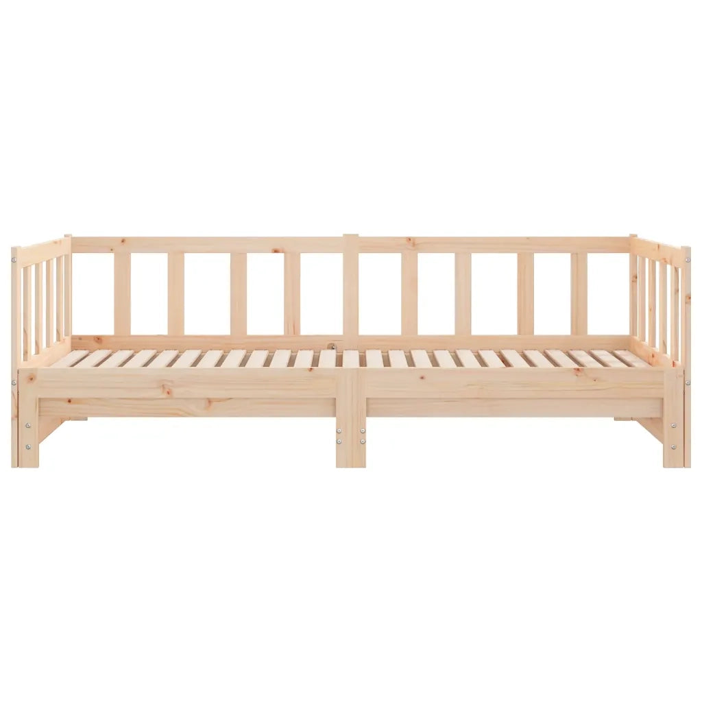 Divano Letto con Letto Estraibile 90x200cm Legno Massello Pino 836156