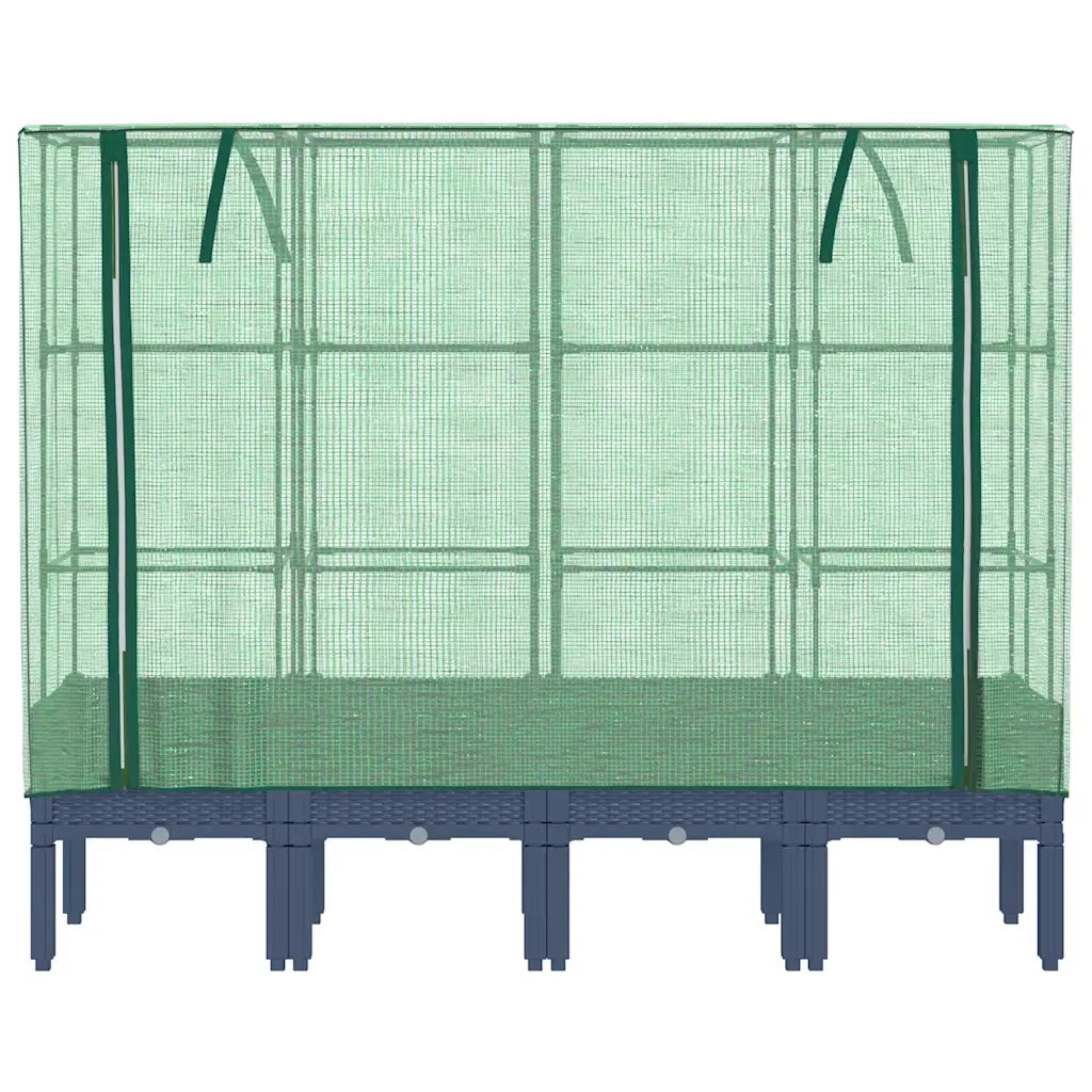 Letto Rialzato con Copertura Serra Effetto Rattan 160x40x140 cm 4015835