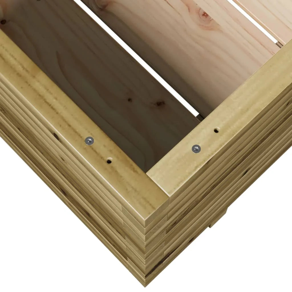 Fioriera rialzata per piante fiori terrazza giardino 90 x 60 x 49,5 cm legno di pino impregnato marrone 02_0038023