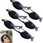 Sicurezza per la pelle Tanning Goggles 3 pezzi senza stringhe Protezione oculare in silicone Sicuro per IPL UV Infrarosso LED Luce rossa blu Lunghezza d'onda hard per il trattamento solare