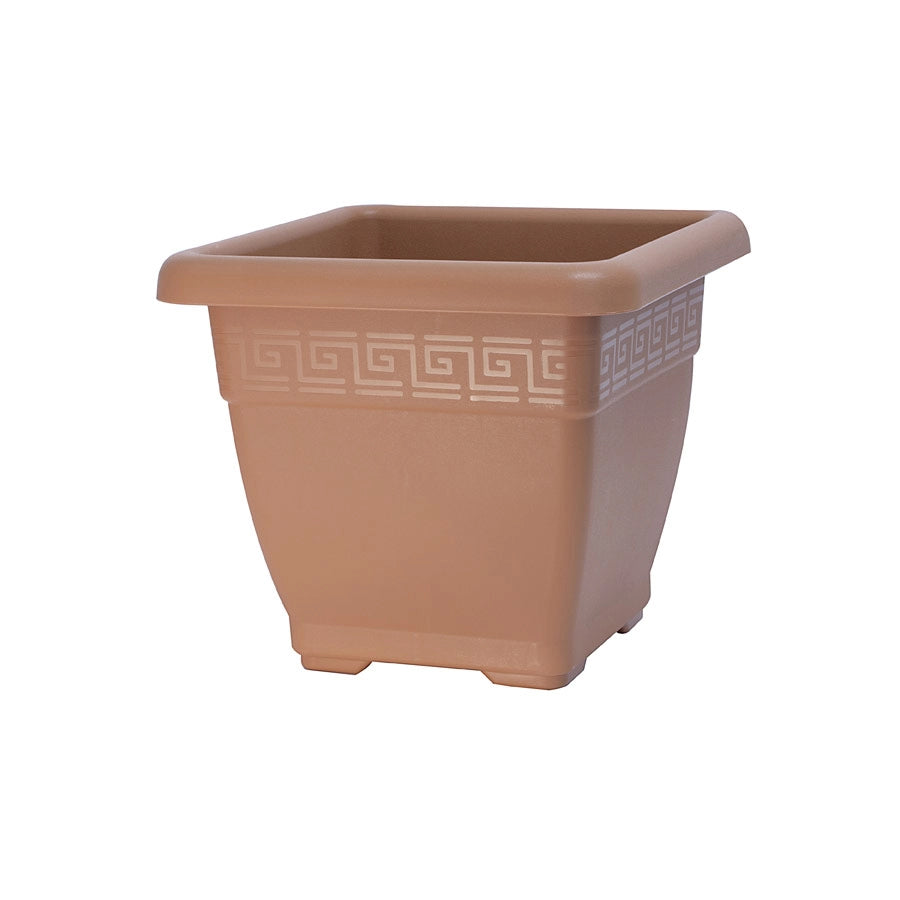 Vaso per Piante Quadrato Interno Esterno Quadrato Plasticotto Quadro Idel Colore: Terracotta, Formato: 45 cm