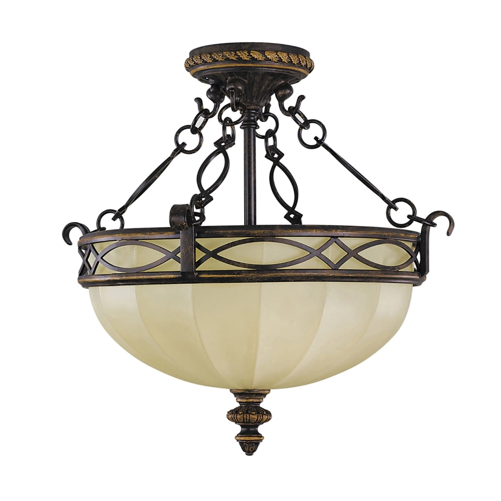 Lampada a Soffitto Industrial Nordico Trilogy Metallo Nichel Spazzolato 3 Luci E27