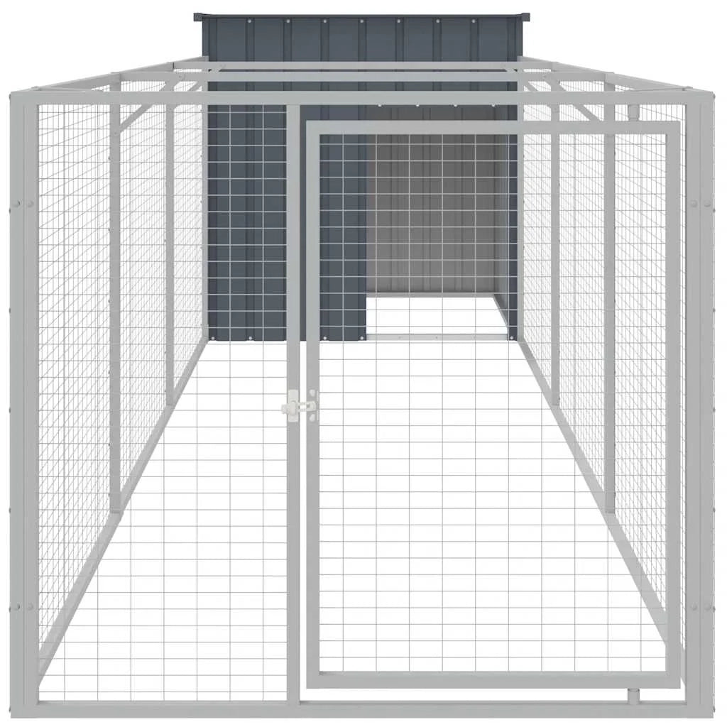 Cuccia per cani con cortile 110 x 405 x 110 cm antracite 02_0043465