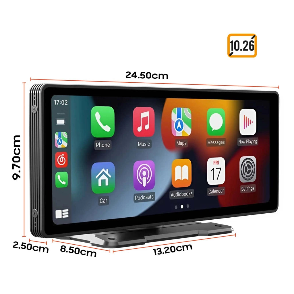 Schermo CarPlay Android Auto 10,26" Vetro o Cruscotto Nero Avizar