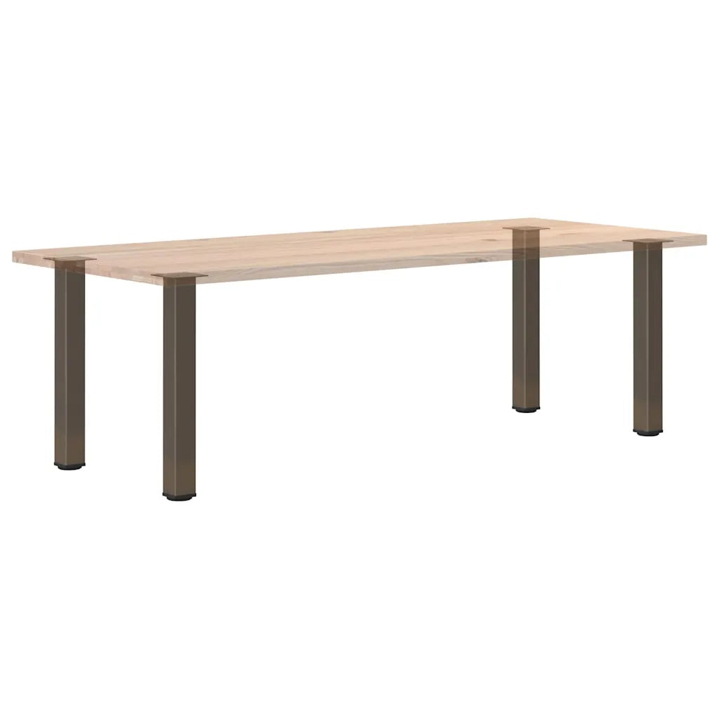 Gambe per tavolo consolle 4 pz | Piede del tavolo in acciaio naturale 72-74 cm
