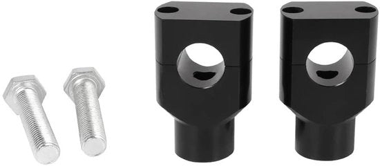 Alzalinee 25mm - 2 Pezzi - Lega di Alluminio - Forma di Passo Universale - Maniglie a Viti - Nero/Argento - Maniglie a Viti