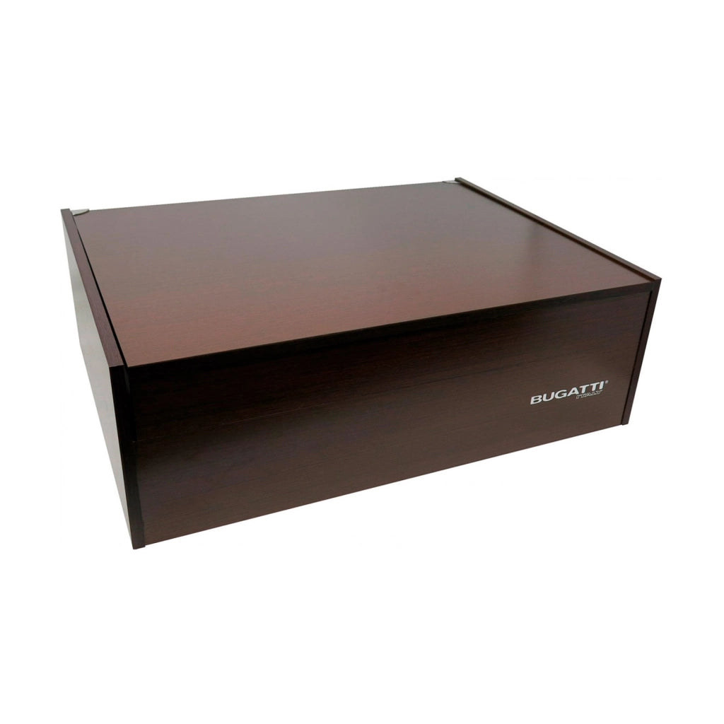 ALADDIN Ghiera Cromata, Posate Set 75 pz, Scatola in Legno Wengè, Colore: Trasparente