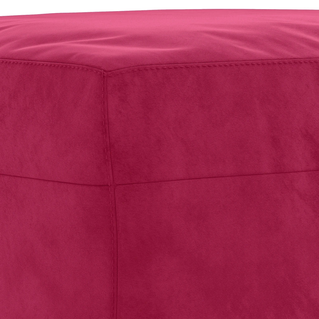 Panca Rosso Vino 100x35x41 cm in Velluto 349425