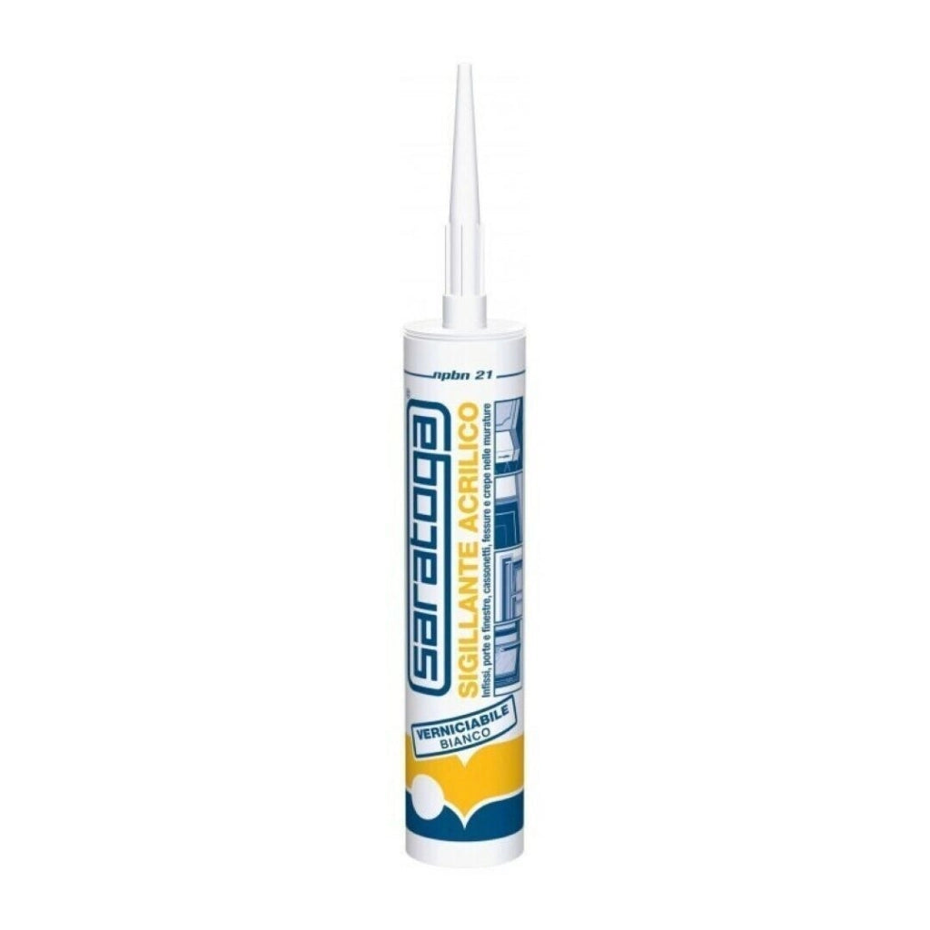 SILICONE ACRILICO BIANCO VERNICIABILE 280ml - SARATOGA