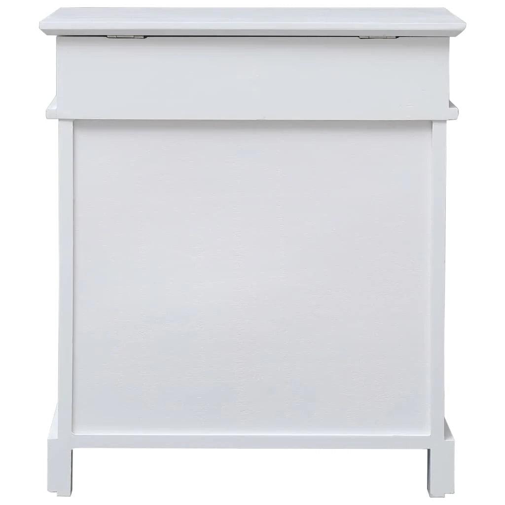 Scarpiera mobile contenitore per scarpe mobile per ingresso/corridoio/soggiorno 50 x 28 x 58 cm legno di Paulownia bianco 02_0021460