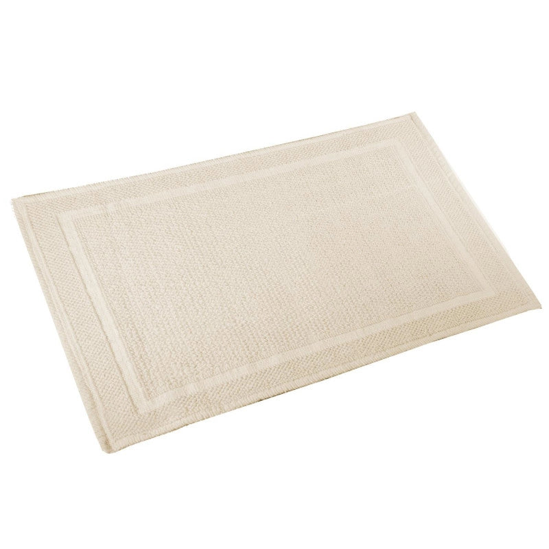 Tappetino bagno 100% cotone vincent beige antiscivolo cm 50x80x2