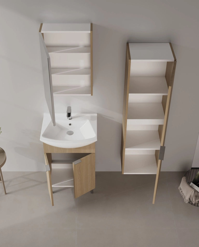 Mobile lavabo "Purus 55" - 55 x 50 x 83 cm - Rovere Sonomo