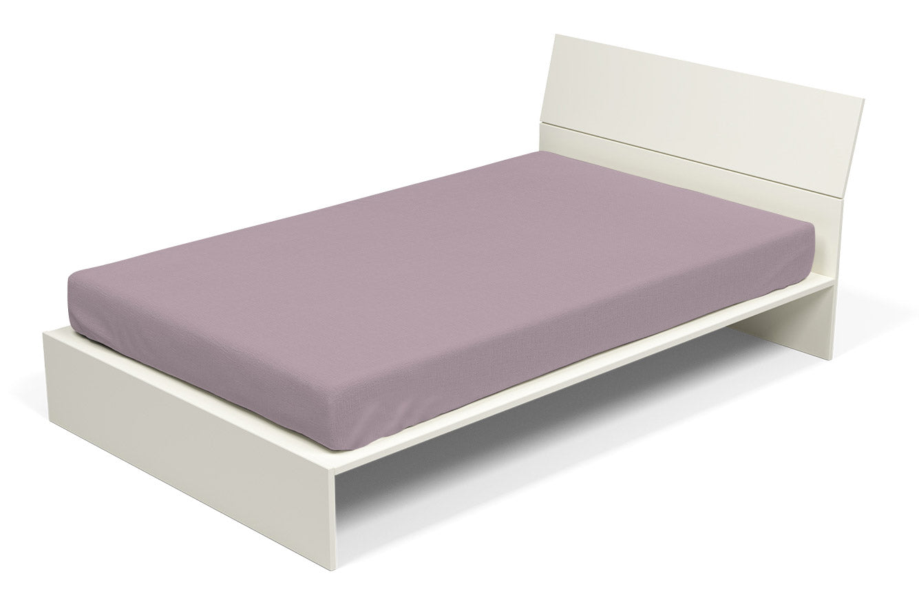 Lenzuolo Sotto1 Piazza e Mezzo Francese con Angoli ed Elastico Tinta Unita in Cotone Rosa Antico