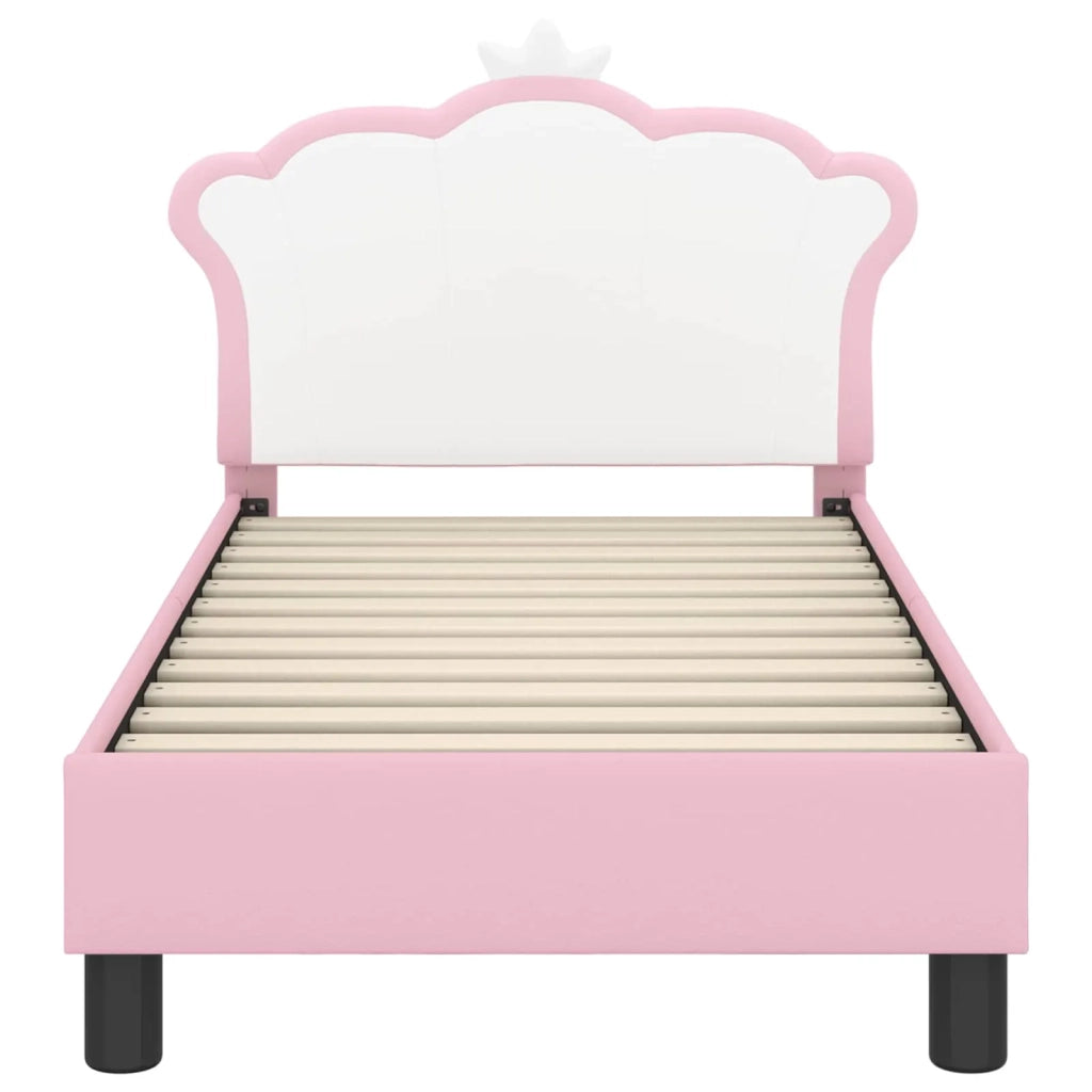 Struttura letto per bambini con testata Rosa 70 x 140 cm PU