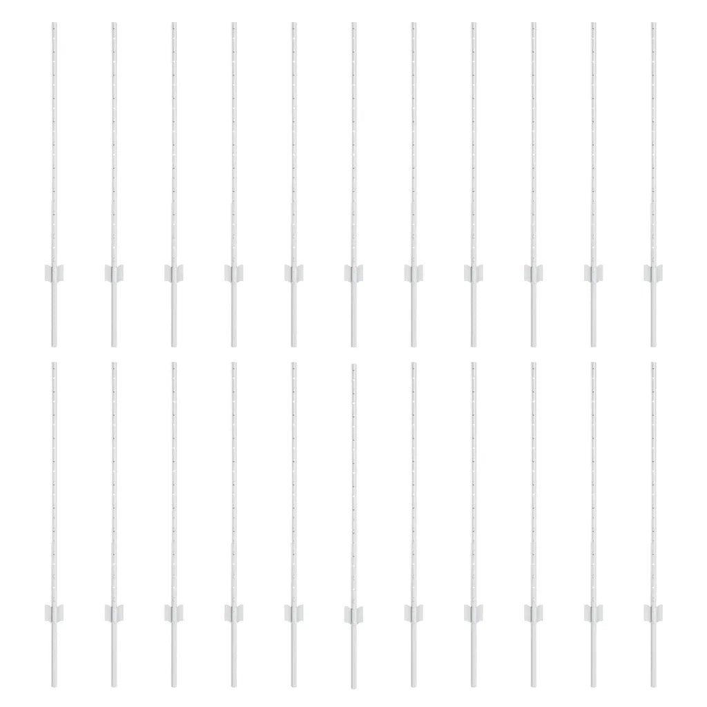 Palo della recinzione 22 pcs Argento 140 cm Acciaio 3335954