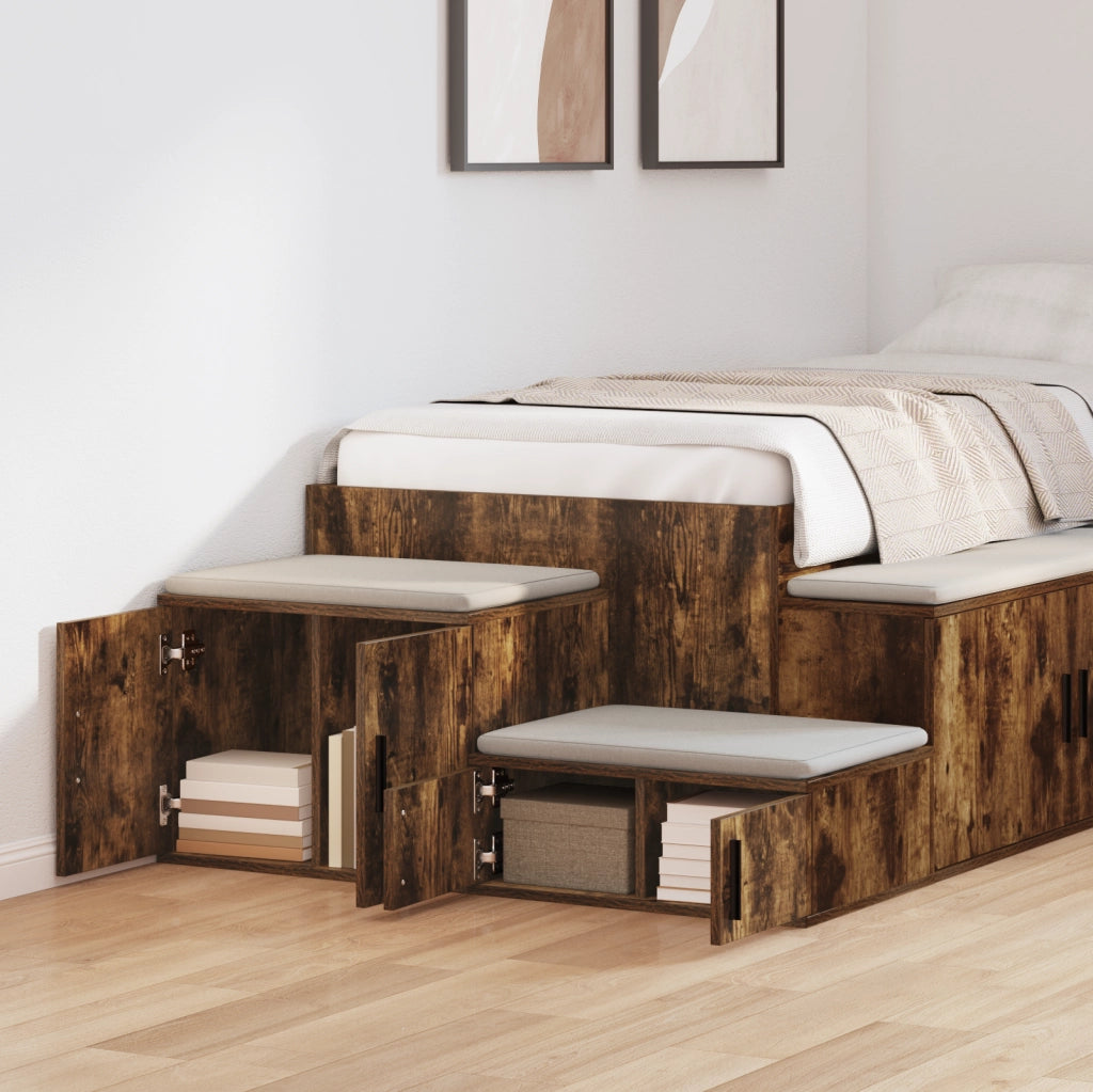 Armadio da Stoccaggio  in Quercia Affumicata 103x41x40 cm in Legno Ingenerizzato