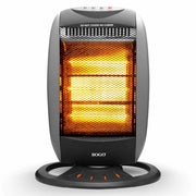 Stufa alogena elettrica oscillante 1200W, 3 livelli calore regolabili, antitipovescimento, riscaldamento immediato casa - SOGO
