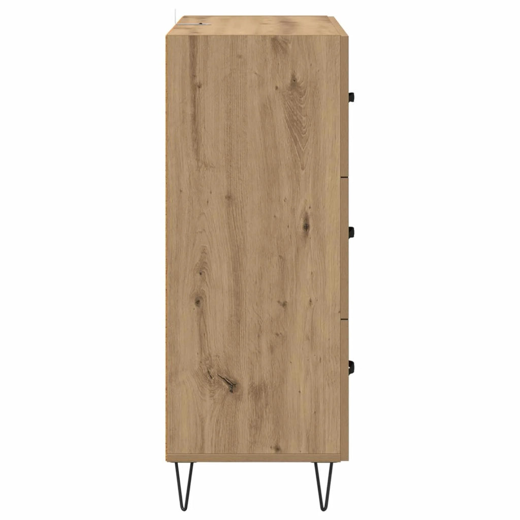 Credenza | Madia | Buffet da pranzo | Armadio da pranzo con cassetto Rovere artigianale 69,5 x 34 x 90 cm