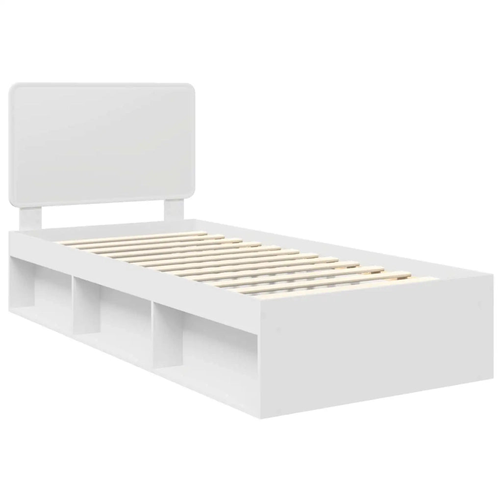 Struttura del letto Bianco 90 x 190 cm Pino massello