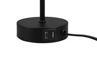 Lampada da Tavolo da Interno Attacco E14 in Metallo Nero Opaco