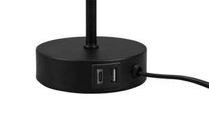 Lampada da Tavolo da Interno Attacco E14 in Metallo Nero Opaco