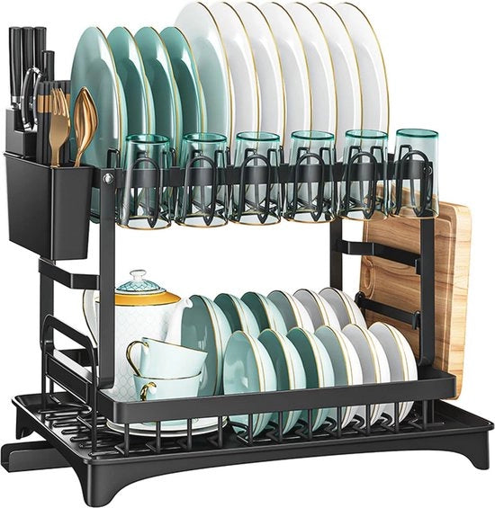 Aria di Cucina 5-in-1 Aria di Cucina con Sgabuzzino per Aria di Cucina, Organizzatore di Piatti, Portabibite e Supporto per Snodo