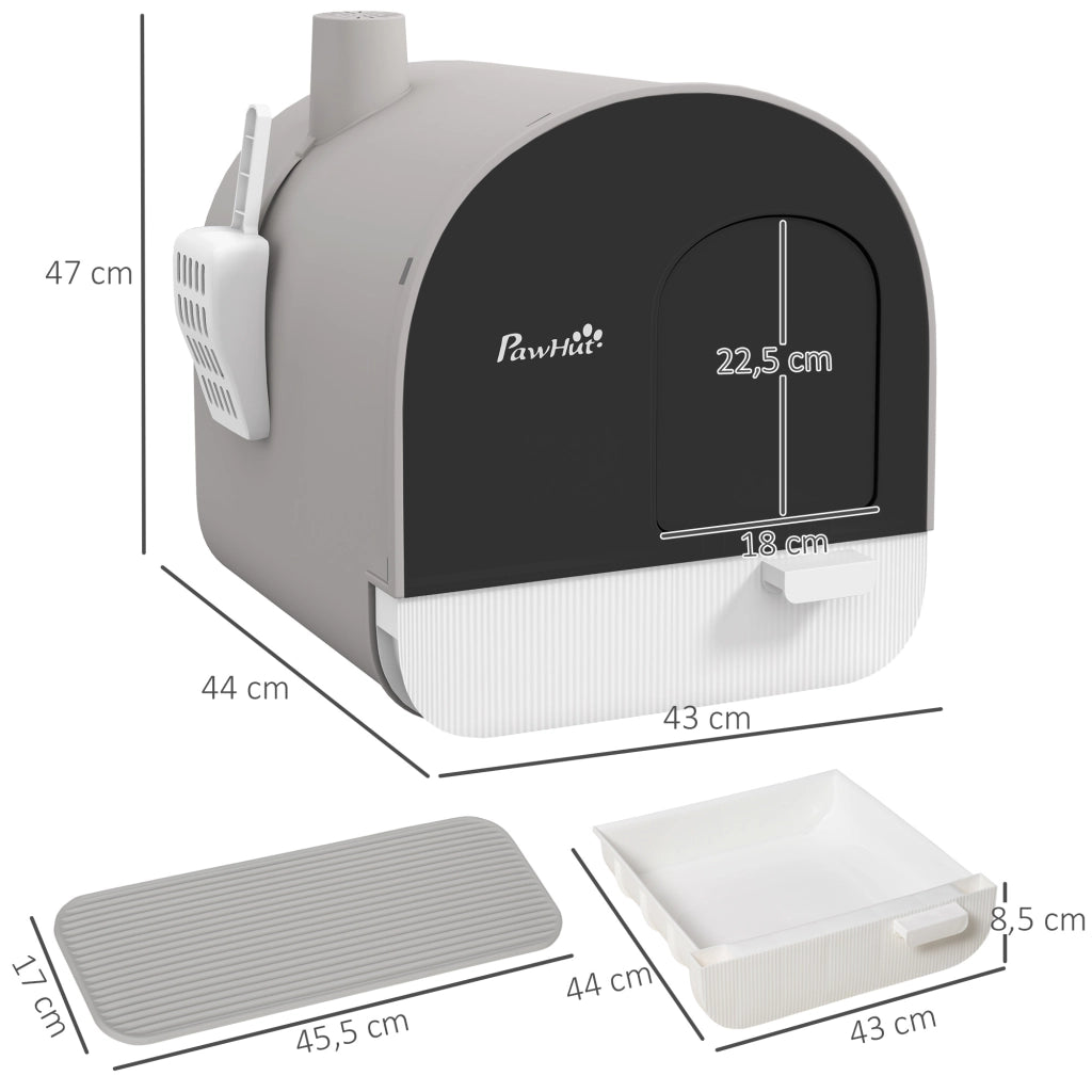 Cassettiera per Gatti con Bandeja ¨C Zephmum ¨C Grigio 43x44x47 cm