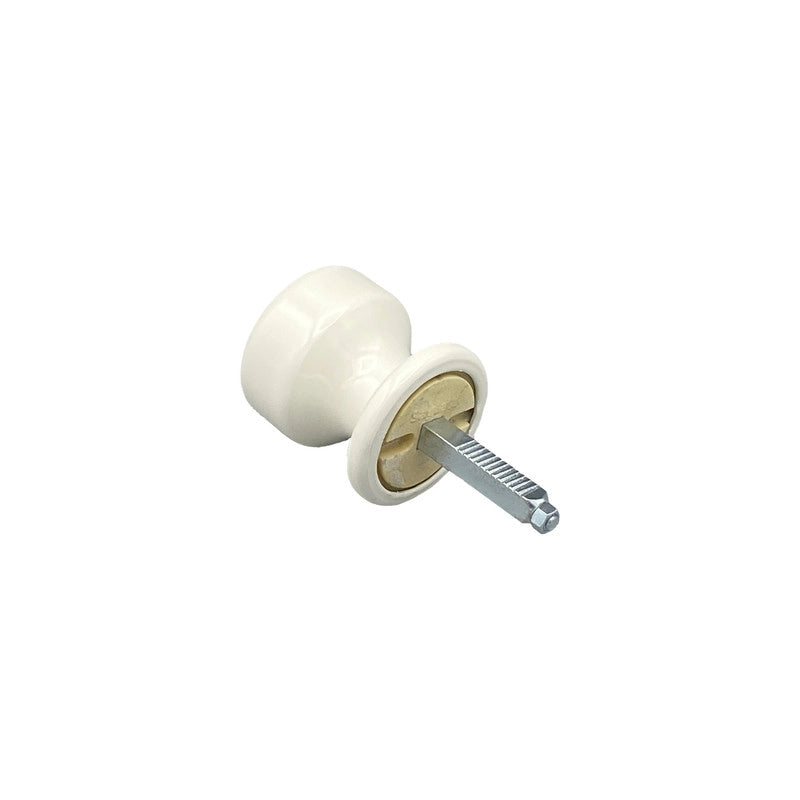 Maniglia su rosetta tonda SAGUATTI  851/50KQ in alluminio bianco lucido