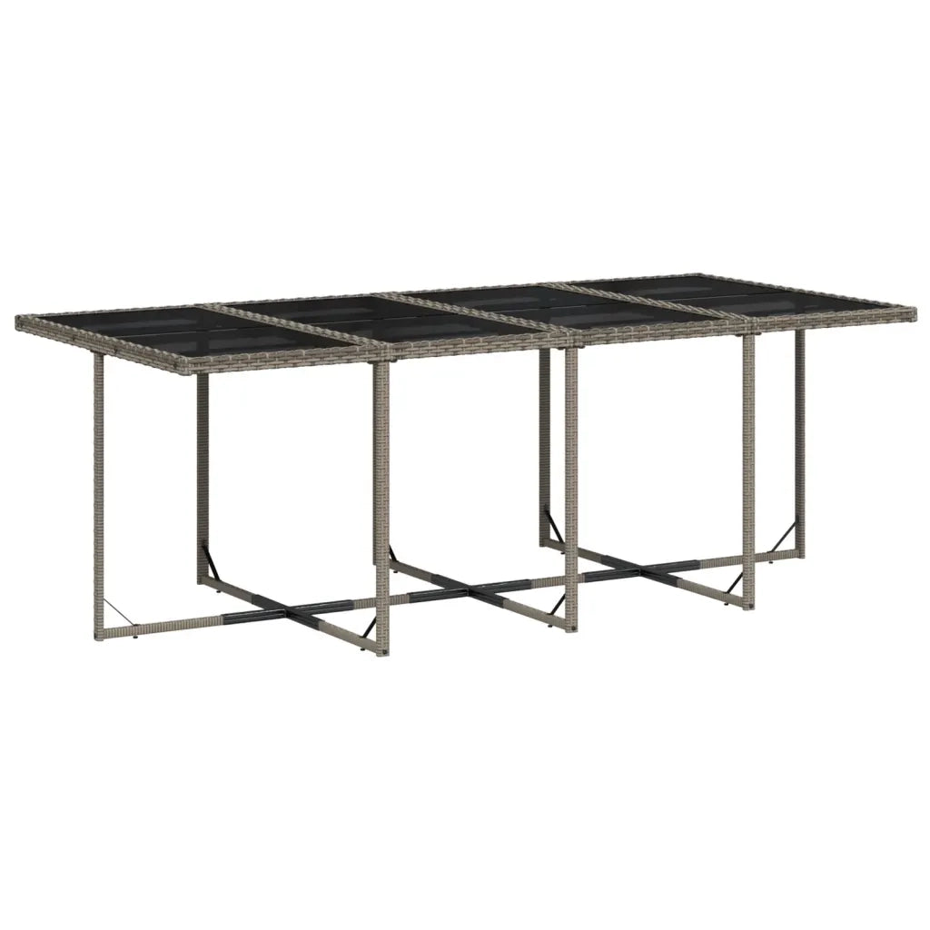 Set da pranzo da giardino da 13 pz con Cuscini in Polyrattan Grigio 3278172