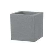 Vaso Quadrato Indoor e Outdoor Tera Schio Cubo Smoke 30x30 cm in Plastica Grigio