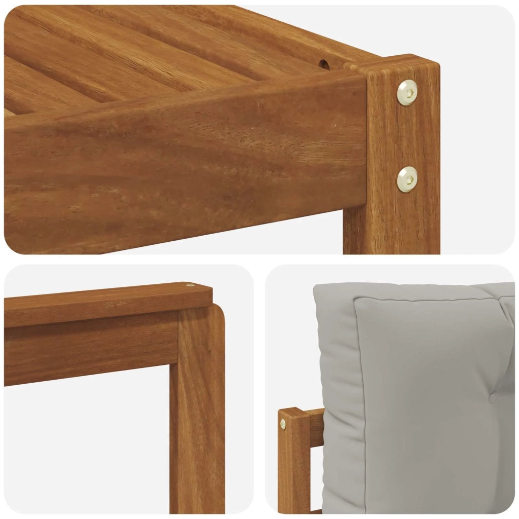 Set di divani da esterno 7 pcs Grigio Naturale e Chiaro 3367254