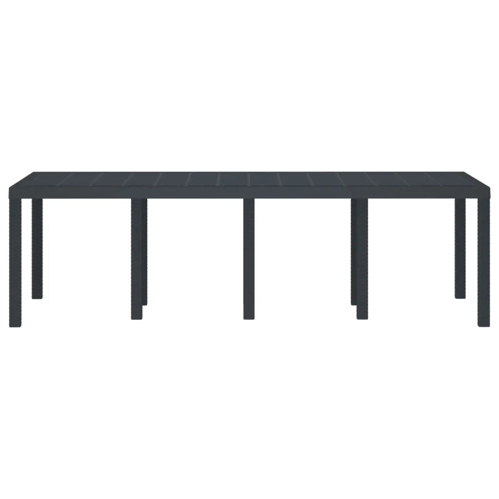 Tavolo da Giardino Antracite 250 x 100 x 73 cm polyrattan